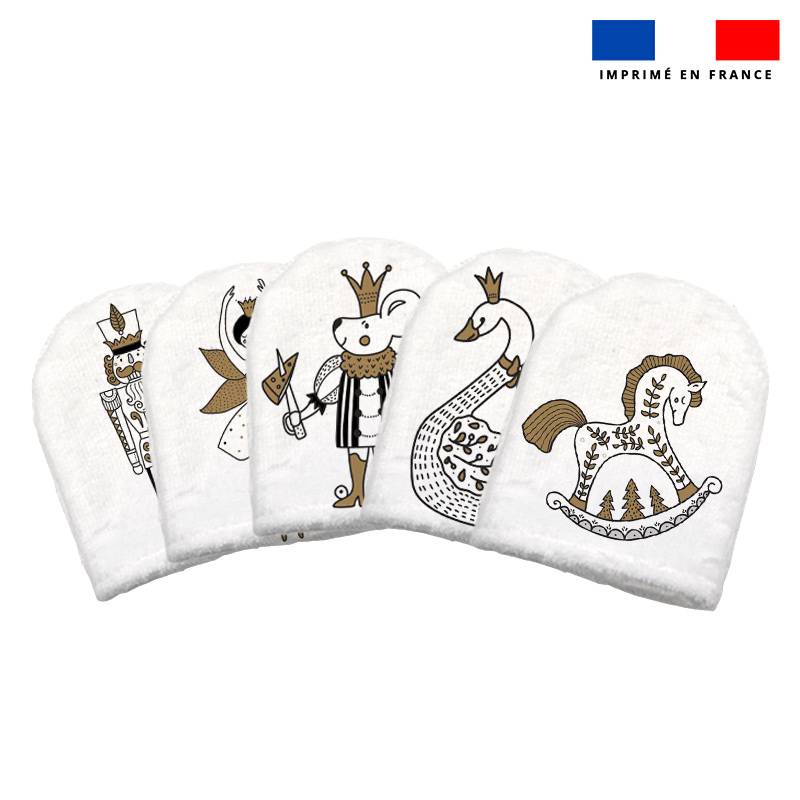 Kit mini-gants nettoyants motif casse-noisette