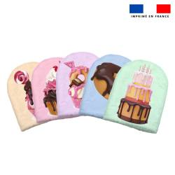 Kit mini-gants nettoyants motif gourmandise