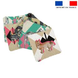 Coupon lingettes lavables motif petits chiens - Création Lili Bambou Design
