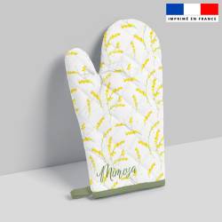 Kit manique réversible imprimé mimosa