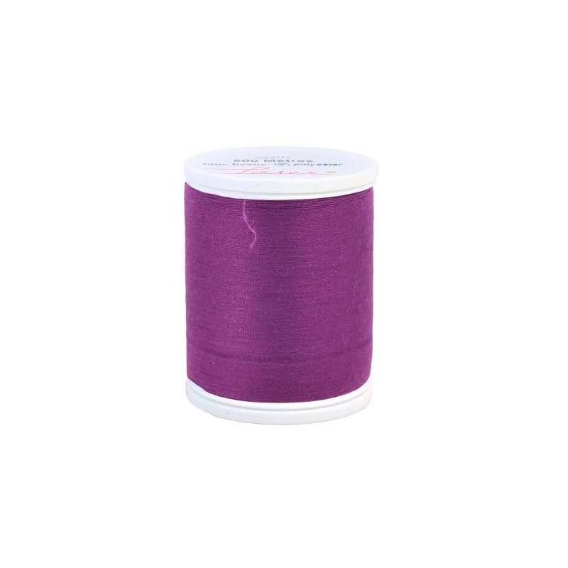 Fil à coudre polyester 500m violet 2328