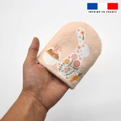 Kit mini-gants nettoyants motif lapin couronne fleurie