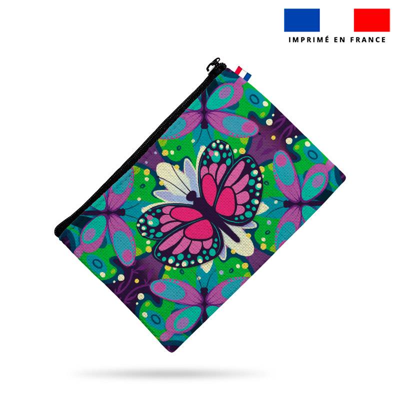 Kit pochette motif papillon rose - Création Pilar Berrio