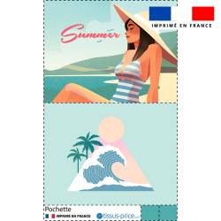 Kit pochette motif summer et palmier
