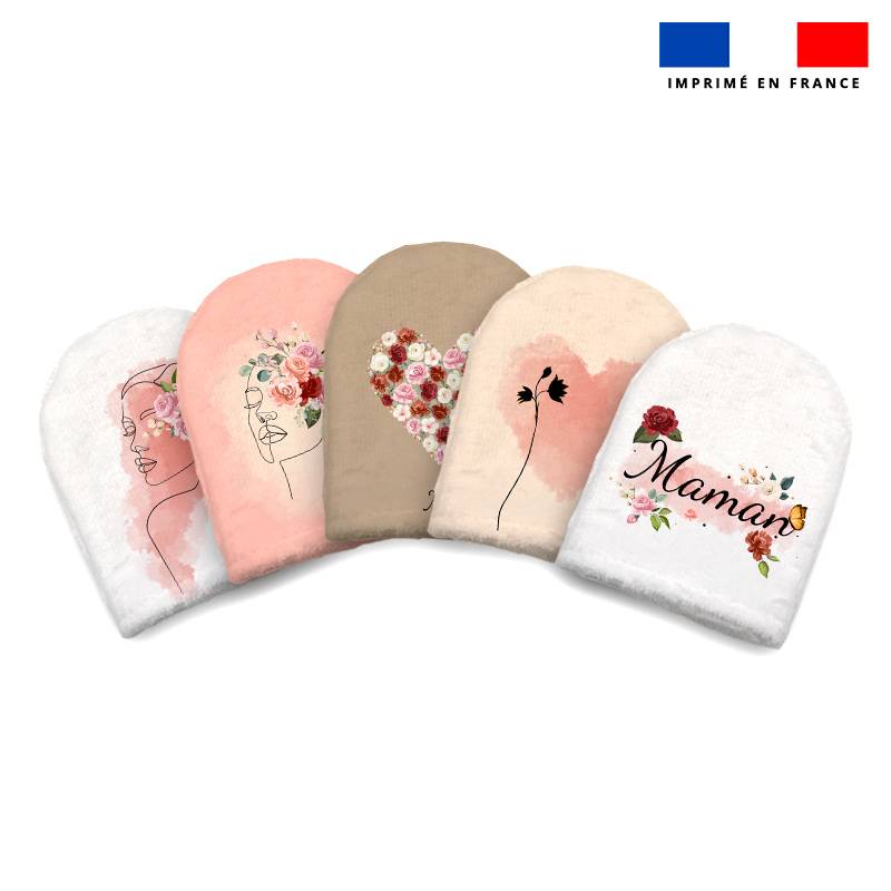 Kit mini-gants nettoyants motif jolie maman