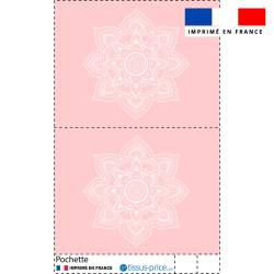 Kit pochette rose clair motif mandala - Création Créasan'