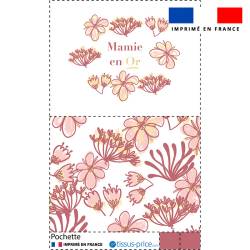 Kit pochette rose motif mamie en or
