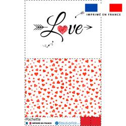 Kit pochette motif love rubis