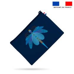 Kit pochette bleu motif...