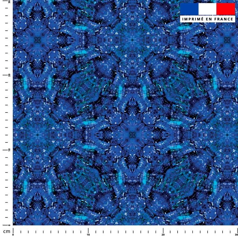 Abstrait Laura - Fond bleu - Création Pierre-Alexandre PAUGAM