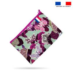 Kit pochette motif papillon rose - Création Lili Bambou Design