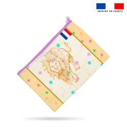 Kit pochette motif astro lion - Création Lili Bambou Design
