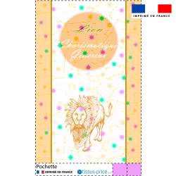 Kit pochette motif astro lion - Création Lili Bambou Design