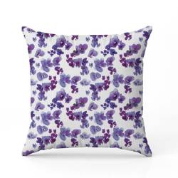 Aquarelle petites fleurs de printemps violet - Fond blanc