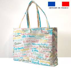 Kit couture sac cabas motif Il faut chaud - Création Lou Picault