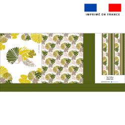 Kit couture sac cabas motif palme exotique verte - Création Marie-Eva