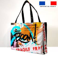 Kit couture sac cabas motif street art avenue - Création Alex Z