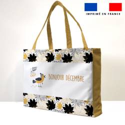 Kit couture sac cabas motif ambiance d'hiver