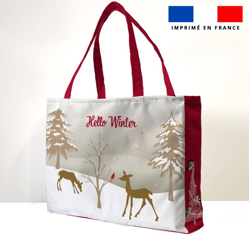 Kit couture sac cabas motif hello winter