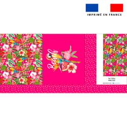 Kit couture sac cabas motif perroquet exotique