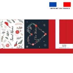 Kit couture sac cabas motif sweet home rouge