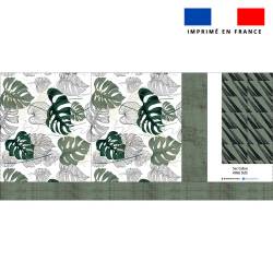 Kit couture sac cabas motif jungle vert