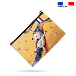 Kit pochette motif licorne toboggan - Création Stillistic