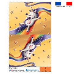 Kit pochette motif licorne toboggan - Création Stillistic