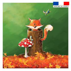 Coupon 45x45 cm imprimé renard des bois - Création Stillistic