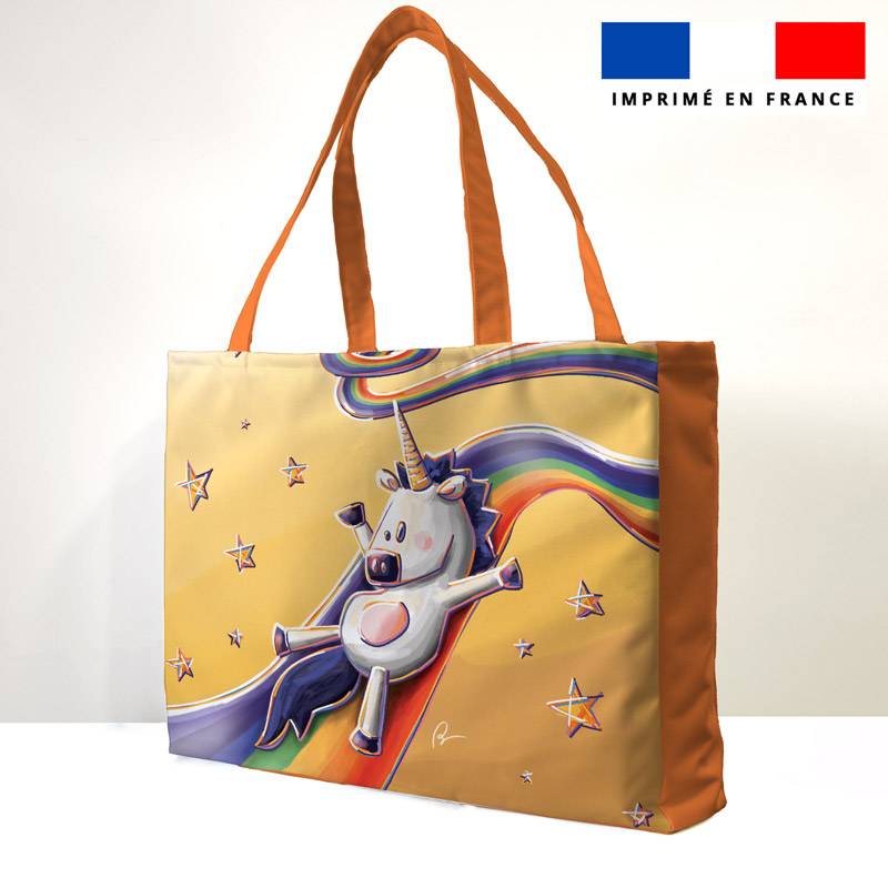 Kit couture sac cabas motif licorne toboggan - Création Stillistic