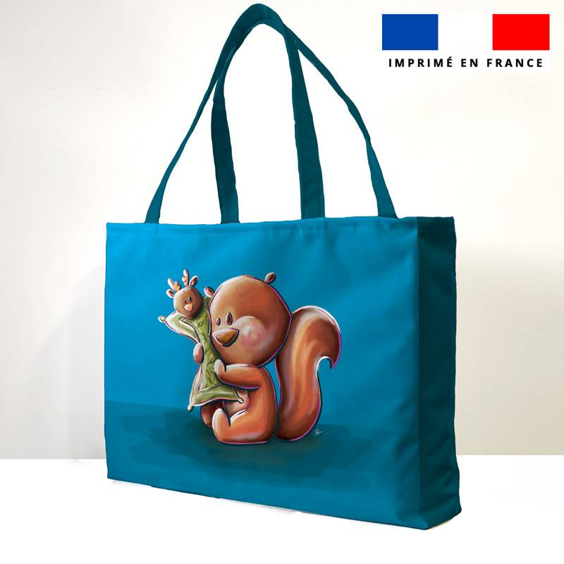 Kit couture sac cabas motif écureuil - Création Stillistic