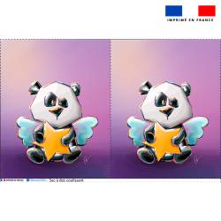 Kit sac à dos coulissant motif ange panda - Création Stillistic