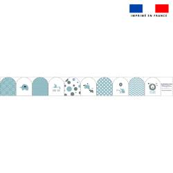 Kit mini-gants nettoyants motif baby bleu et gris