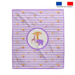 Coupon serviette de plage motif marinière savane  - Création Lili Bambou Design