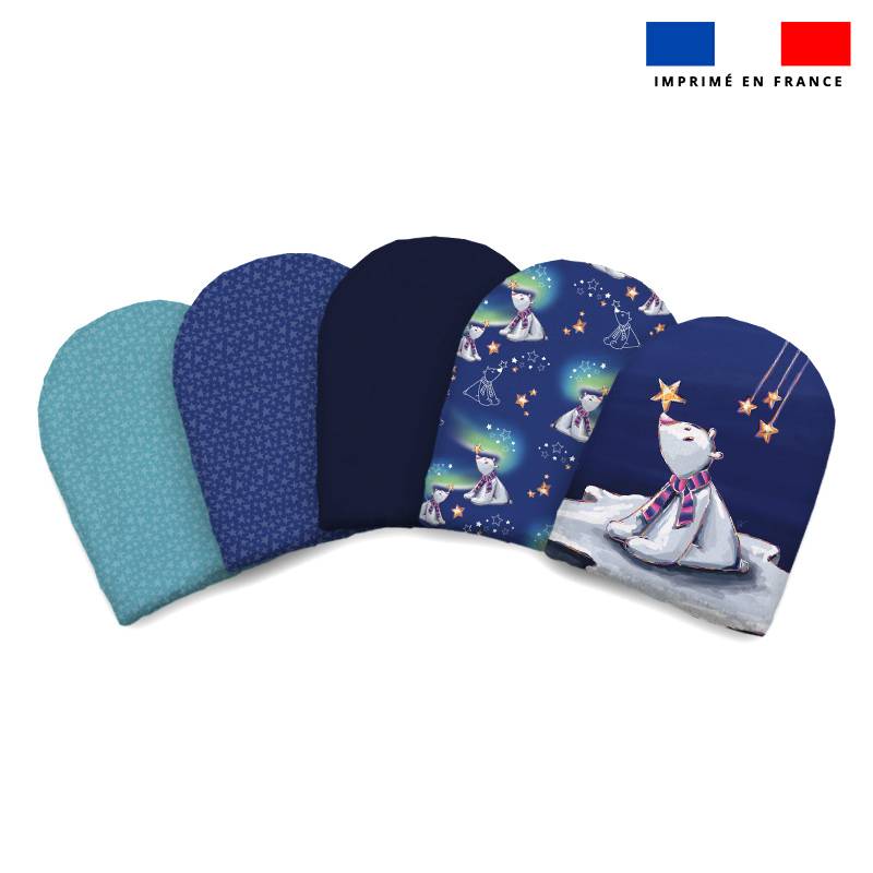 Kit mini-gants nettoyants motif ours polaire - Création Stillistic