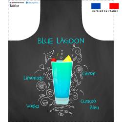 Patron imprimé pour tablier motif blue lagoon