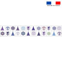 Coupon lingettes lavables motif bouddha bleu - Création Anne