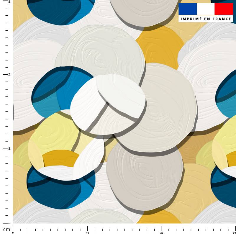 Forme ronde Ines - Fond jaune - Création Pierre-Alexandre PAUGAM