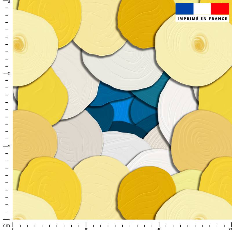 Forme ronde Luna - Fond jaune - Création Pierre-Alexandre PAUGAM
