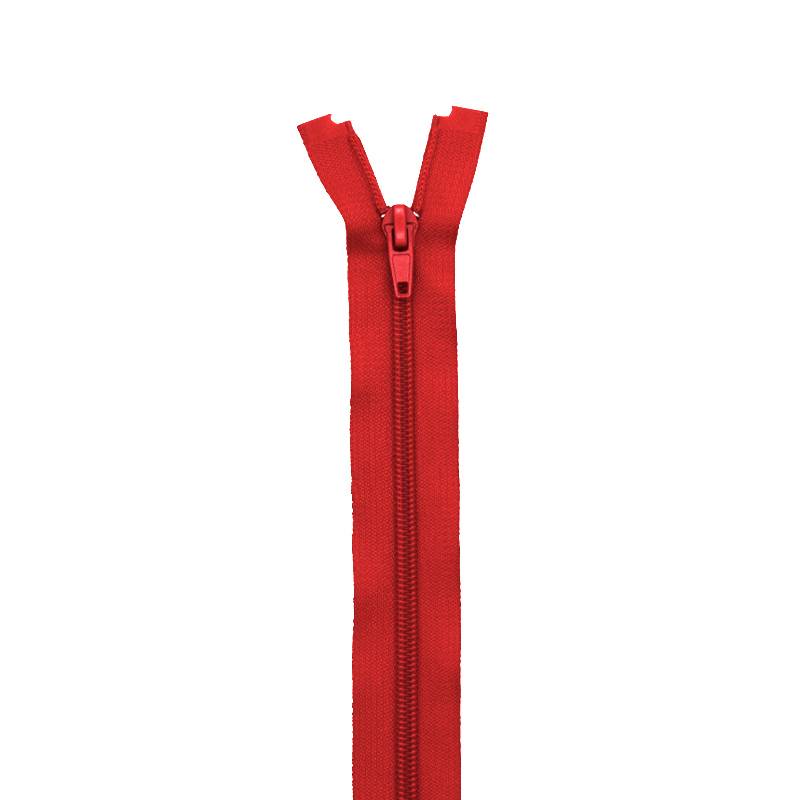 Fermeture en nylon rouge 65 cm séparable col 820