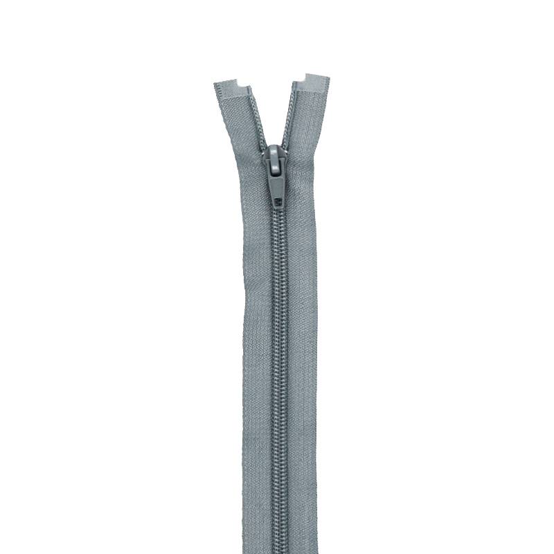 Fermeture en nylon grise 30 cm séparable col 243