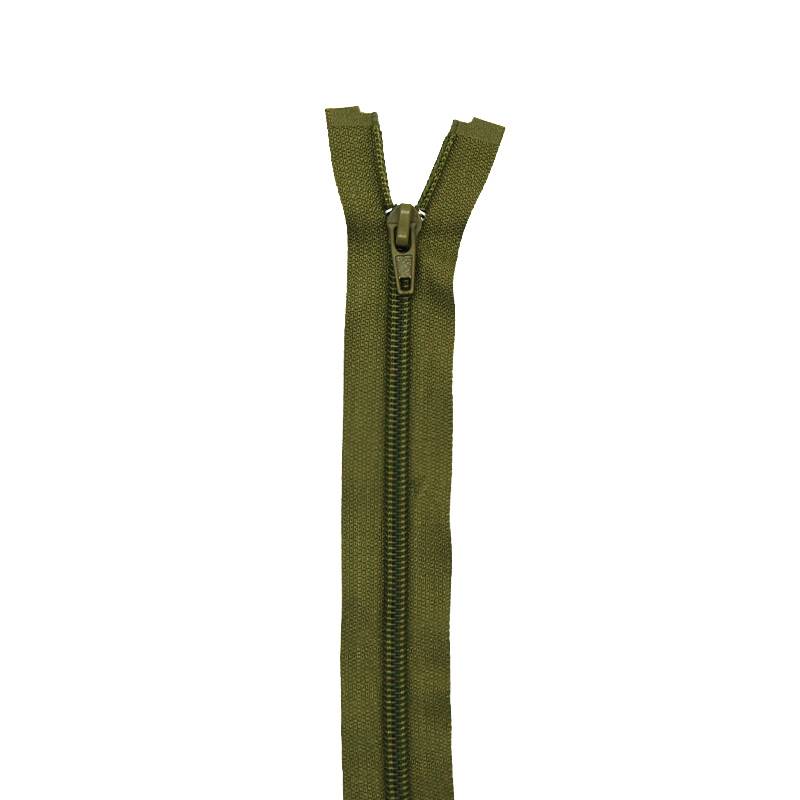 Fermeture en nylon vert militaire 30 cm séparable col 999