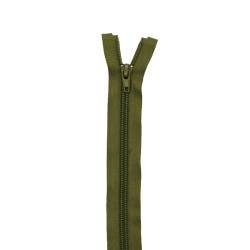Fermeture en nylon vert militaire 50 cm séparable col 999