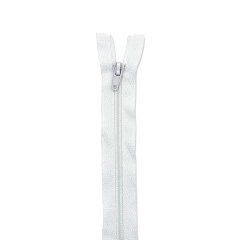 Fermeture en nylon blanche 35 cm séparable col 501