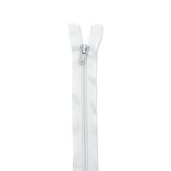 Fermeture en nylon blanche 55 cm séparable col 501