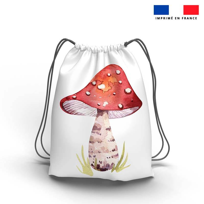 Kit sac à dos coulissant motif champignon friends of forest