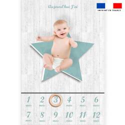 Coupon pour couverture mensuelle bébé motif étoile verte