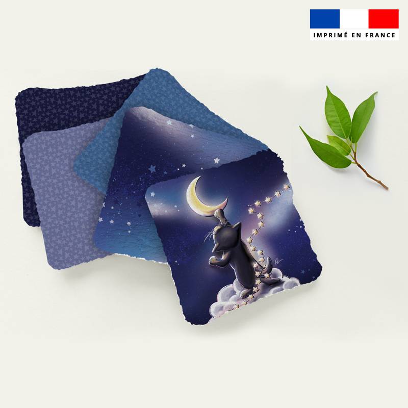 Coupon lingettes lavables motif chat sirius - Création Stillistic