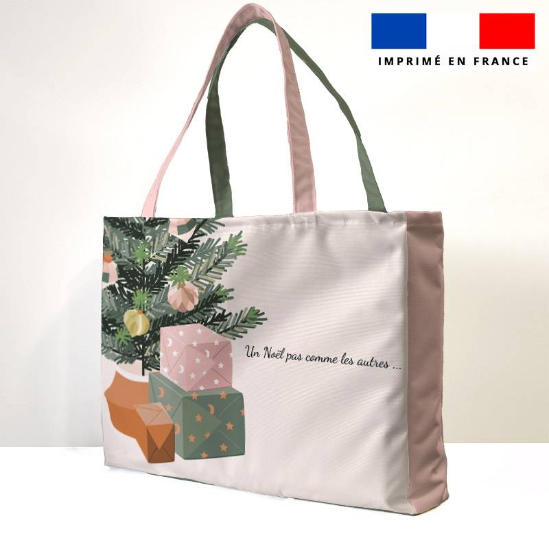 Kit couture sac cabas motif Noël Scandinave