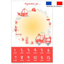 Coupon pour couverture mensuelle bébé motif animaux pompiers